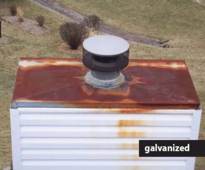 Galvanized vs. Stainless Steel Chimney Chase Covers